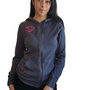 Harley Davison Breast Cancer Awareness Hooded Jacket